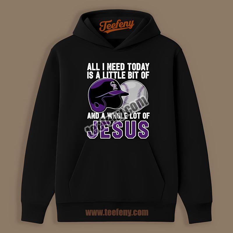 Colorado Rockies Baseball And Jesus Graphic Hoodie Colorado Rockies Baseball And Jesus Graphic Hoodie