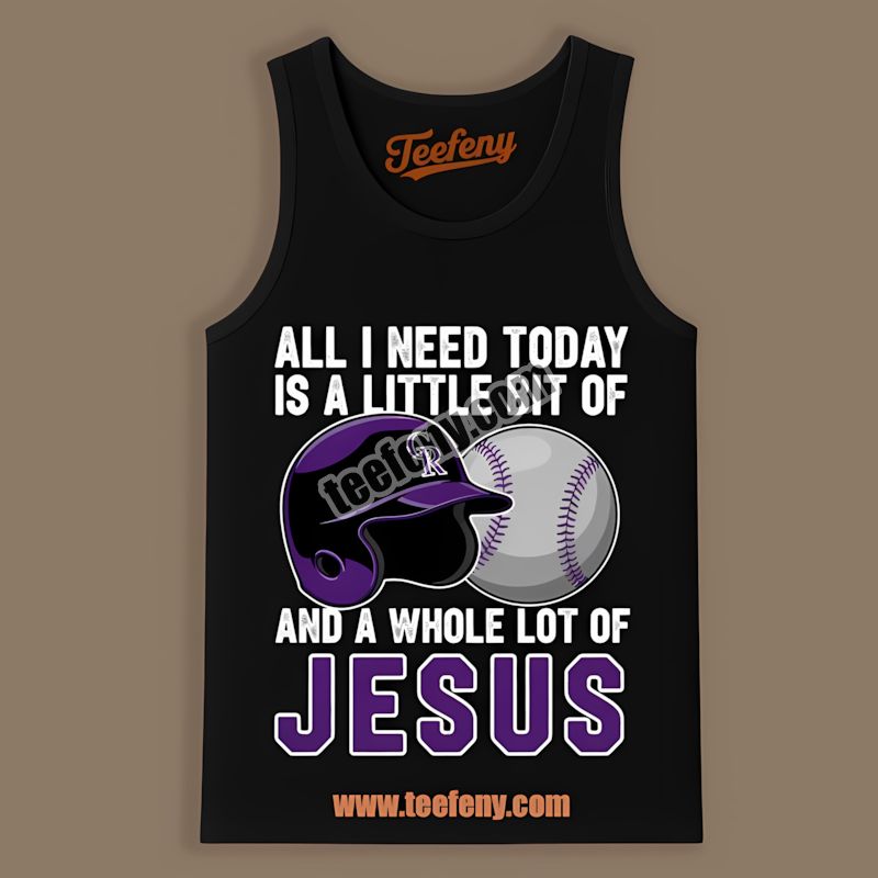 Colorado Rockies Baseball And Jesus Graphic Tanktop Colorado Rockies Baseball And Jesus Graphic Tanktop