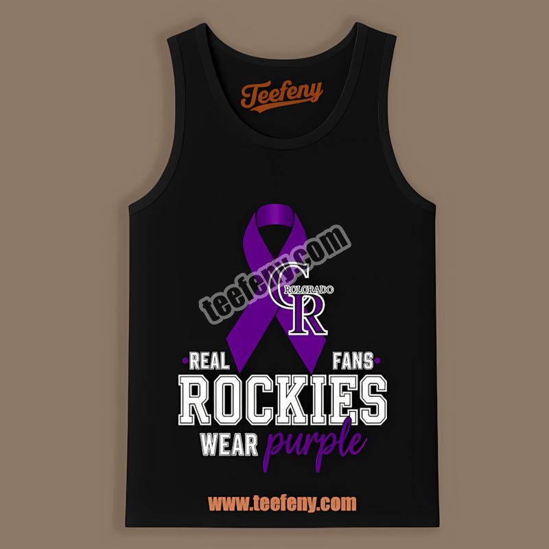 Colorado Rockies Breast Cancer Awareness Fans Wear Purple Statement Tanktop Colorado Rockies Breast Cancer Awareness Fans Wear Purple Statement Tanktop