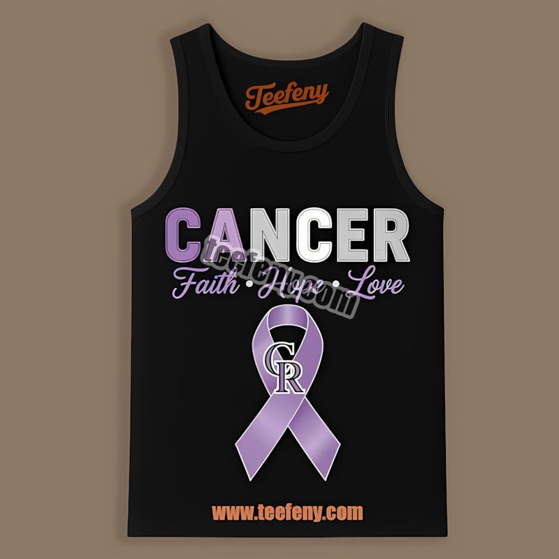 Colorado Rockies Cancer Awareness Faith Hope Love Soft Tanktop Colorado Rockies Cancer Awareness Faith Hope Love Soft Tanktop