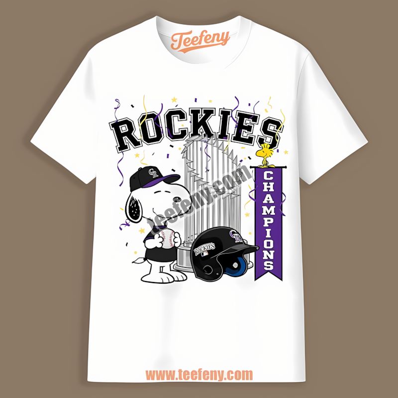 Colorado Rockies Champions Snoopy Celebration Sports Shirt