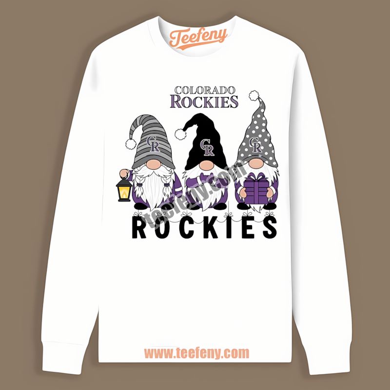 Colorado Rockies Christmas Gnomes Funny Long Sleeve Colorado Rockies Christmas Gnomes Funny Long Sleeve