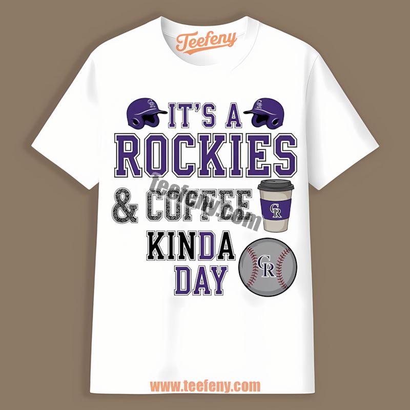 Colorado Rockies Coffee Kinda Day Comfort Colors Tshirt