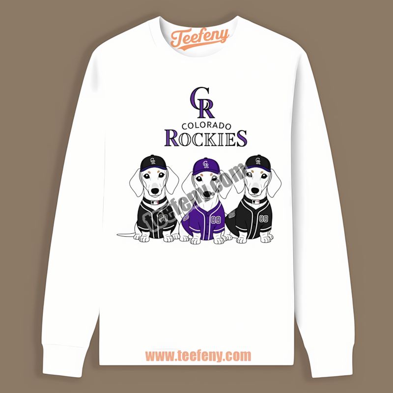 Colorado Rockies Dachshund Dogs Long Sleeve Long Sleeve Colorado Rockies Dachshund Dogs Long Sleeve Long Sleeve