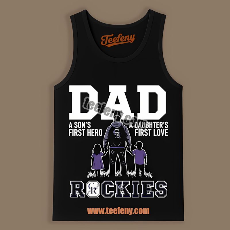 Colorado Rockies Dad A Sons Hero Daughters Love Adults Tanktop Colorado Rockies Dad A Sons Hero Daughters Love Adults Tanktop