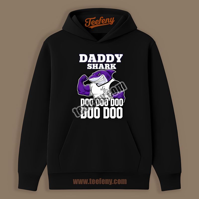 Colorado Rockies Daddy Shark Mens THoodie Colorado Rockies Daddy Shark Mens THoodie