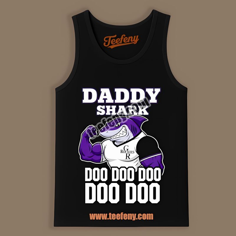 Colorado Rockies Daddy Shark Mens TTanktop Colorado Rockies Daddy Shark Mens TTanktop