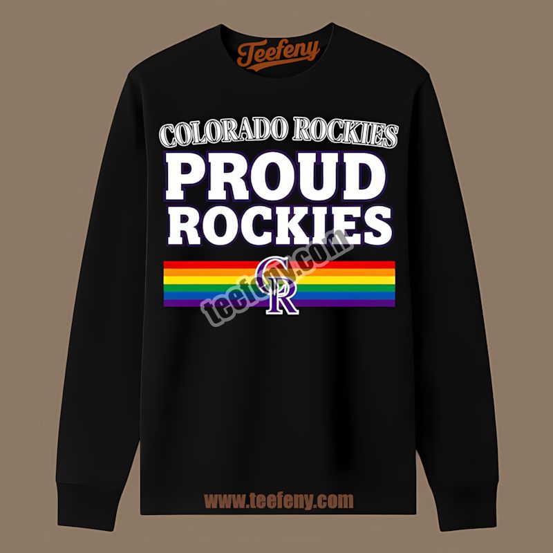 Colorado Rockies Lgbt Pride Retro Long Sleeve Colorado Rockies Lgbt Pride Retro Long Sleeve