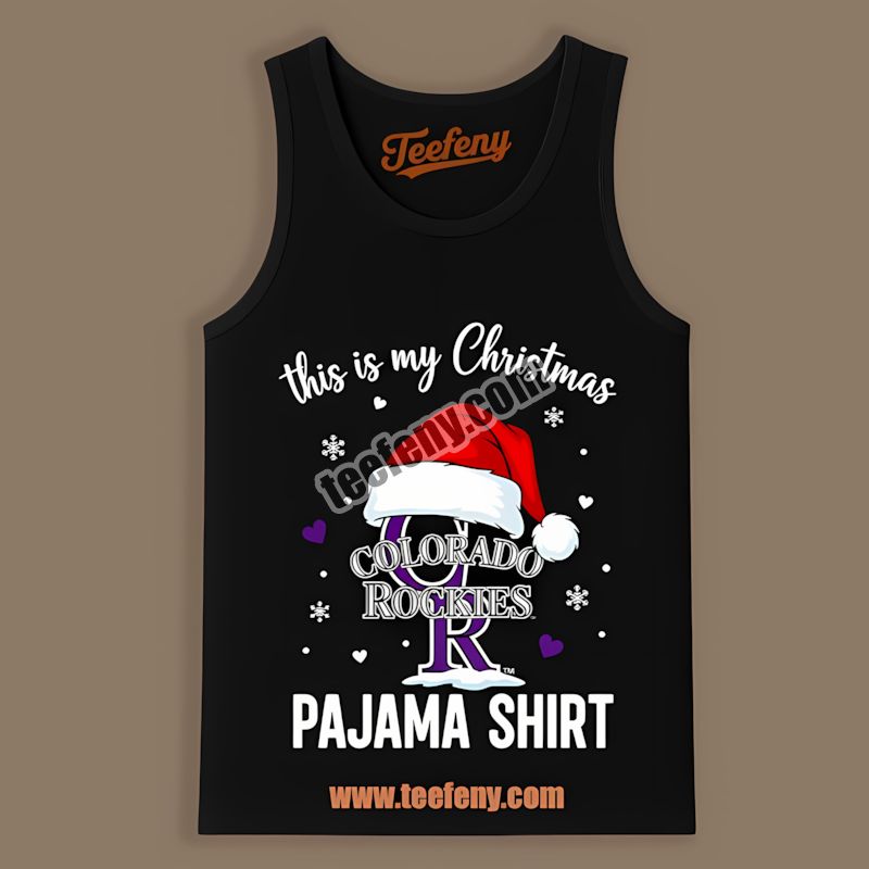Colorado Rockies This Is My Christmas Pajama Custom Made Tanktop Colorado Rockies This Is My Christmas Pajama Custom Made Tanktop