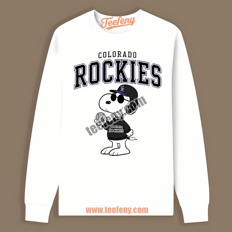 Colorado Rockies Vs Cool Snoopy Long Sleeve Printing Colorado Rockies Vs Cool Snoopy Long Sleeve Printing