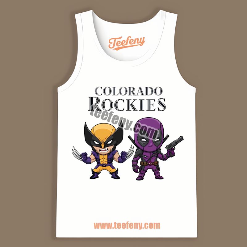 Colorado Rockies Wolverine Deadpool Superhero Crewneck Tanktop Colorado Rockies Wolverine Deadpool Superhero Crewneck Tanktop