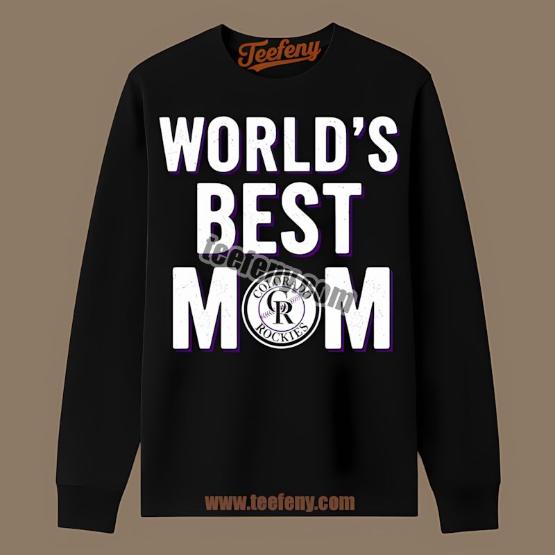 Colorado Rockies Worlds Best Mom Crewneck Long Sleeve Colorado Rockies Worlds Best Mom Crewneck Long Sleeve