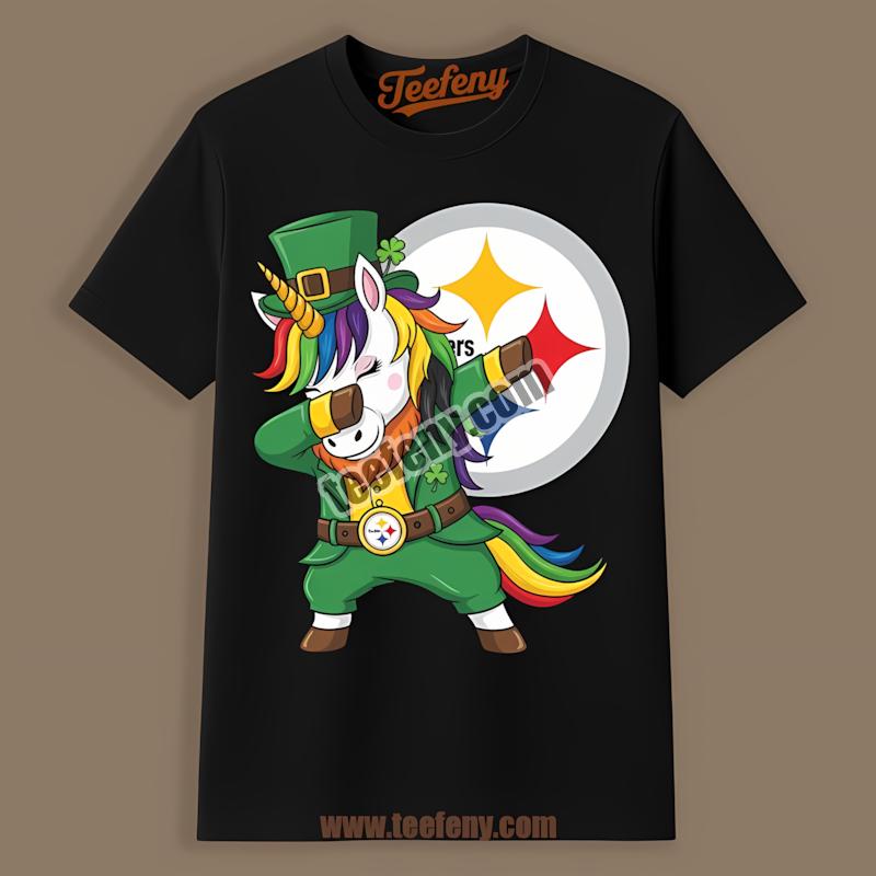 Dabbing Unicorn Vs Pittsburgh Steelers St Patricks Shirt