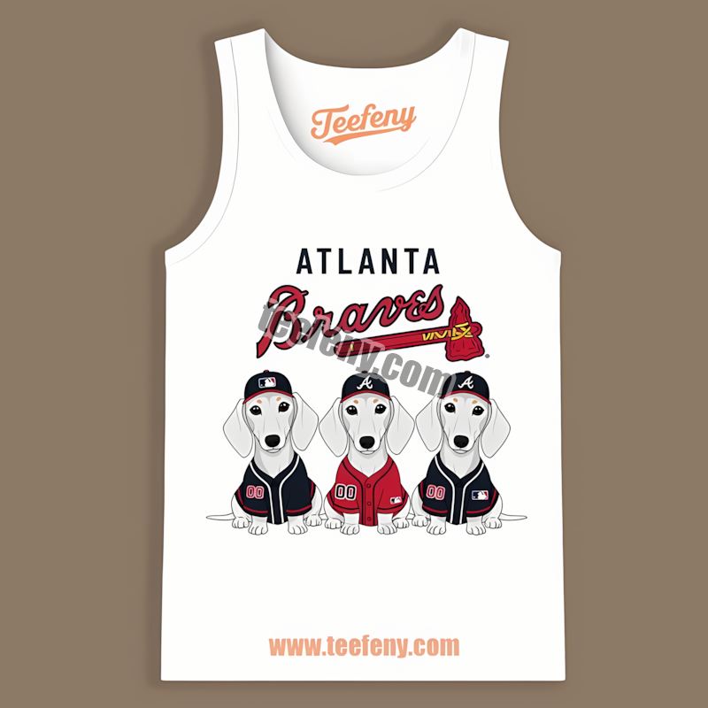 Dachshund Dogs Atlanta Braves Statement Tanktop Dachshund Dogs Atlanta Braves Statement Tanktop