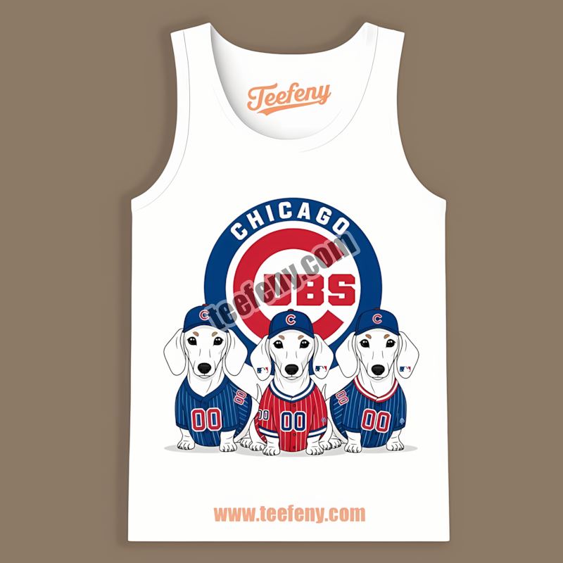 Dachshund Dogs Chicago Cubs Classic Tanktop Dachshund Dogs Chicago Cubs Classic Tanktop