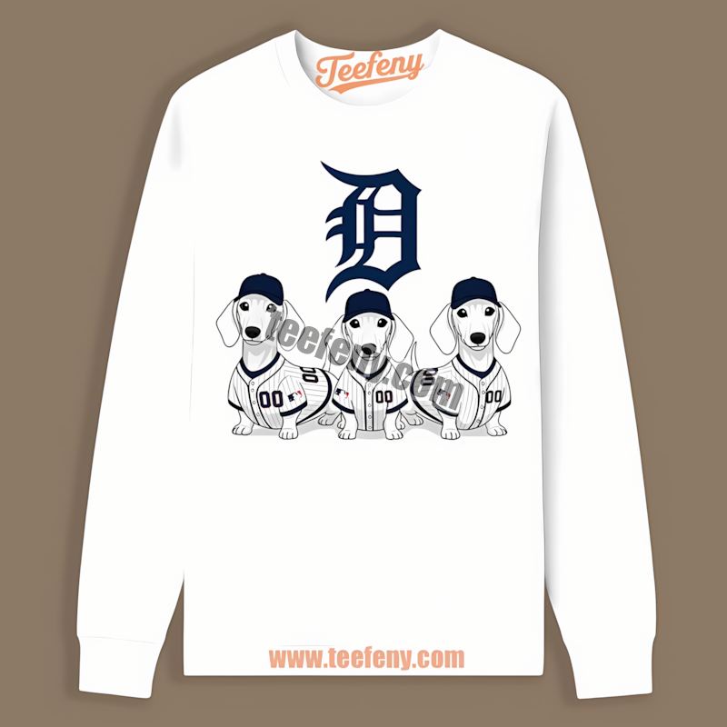 Dachshund Dogs Detroit Tigers Classic Long Sleeve Dachshund Dogs Detroit Tigers Classic Long Sleeve