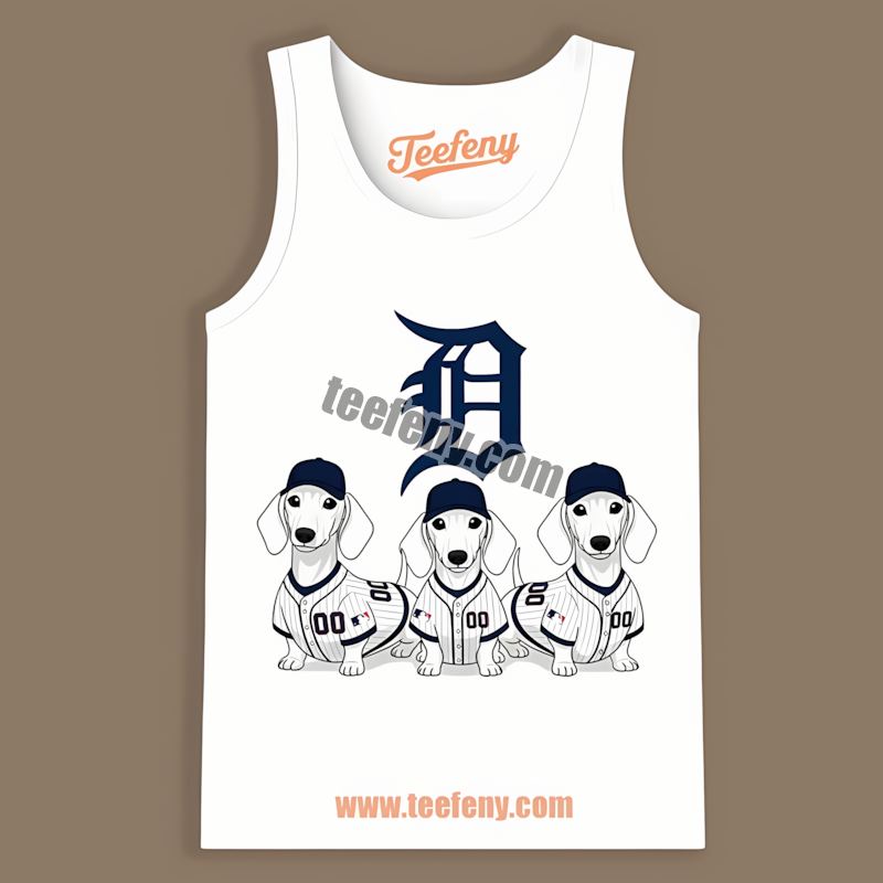 Dachshund Dogs Detroit Tigers Classic Tanktop Dachshund Dogs Detroit Tigers Classic Tanktop