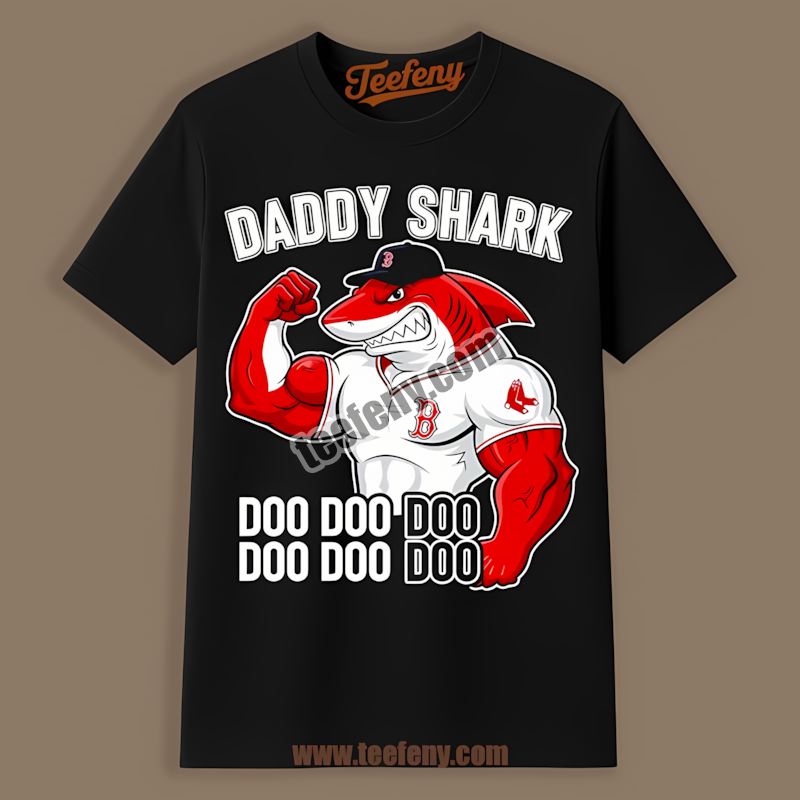 Daddy Shark Boston Red Sox Casual Shirt