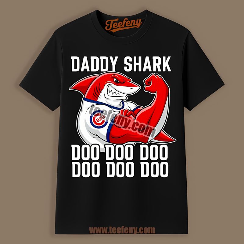 Daddy Shark Chicago Cubs Vintage Shirt