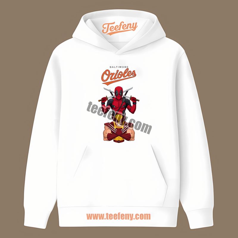 Deadpool Wolverine Baltimore Orioles Crossover Hoodie Deadpool Wolverine Baltimore Orioles Crossover Hoodie