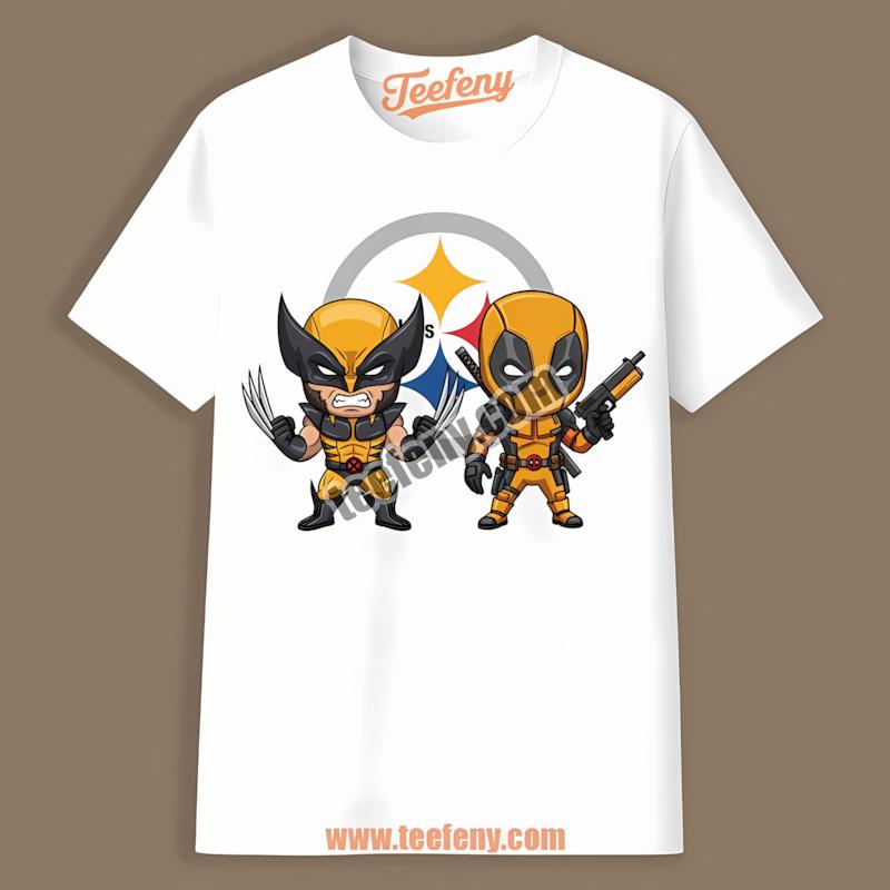 Deadpool Wolverine Support Pittsburgh Steelers Shirt