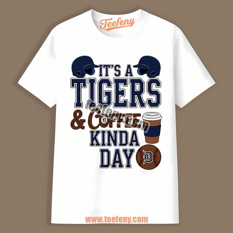 Detroit Tigers Coffee Kinda Day Graphic Shirt