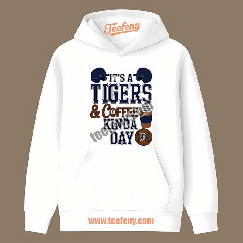Detroit Tigers Coffee Kinda Day Graphic Hoodie Detroit Tigers Coffee Kinda Day Graphic Hoodie