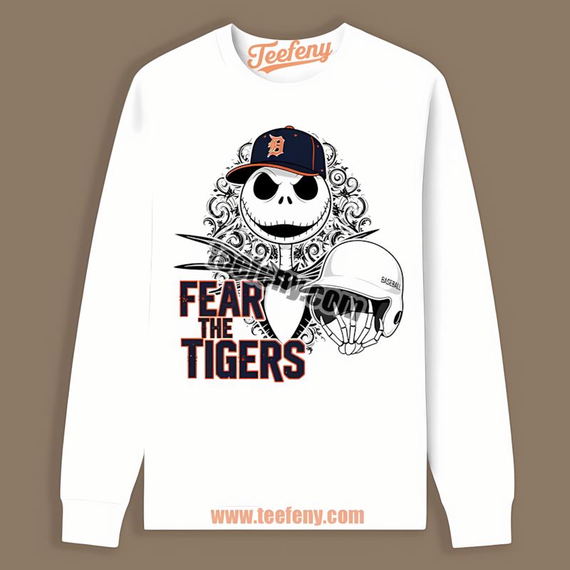Detroit Tigers Fear The Jack Skellington Unisex Long Sleeve Detroit Tigers Fear The Jack Skellington Unisex Long Sleeve