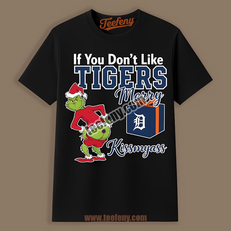 Detroit Tigers Grinch Merry Kissmyass Classic Shirt