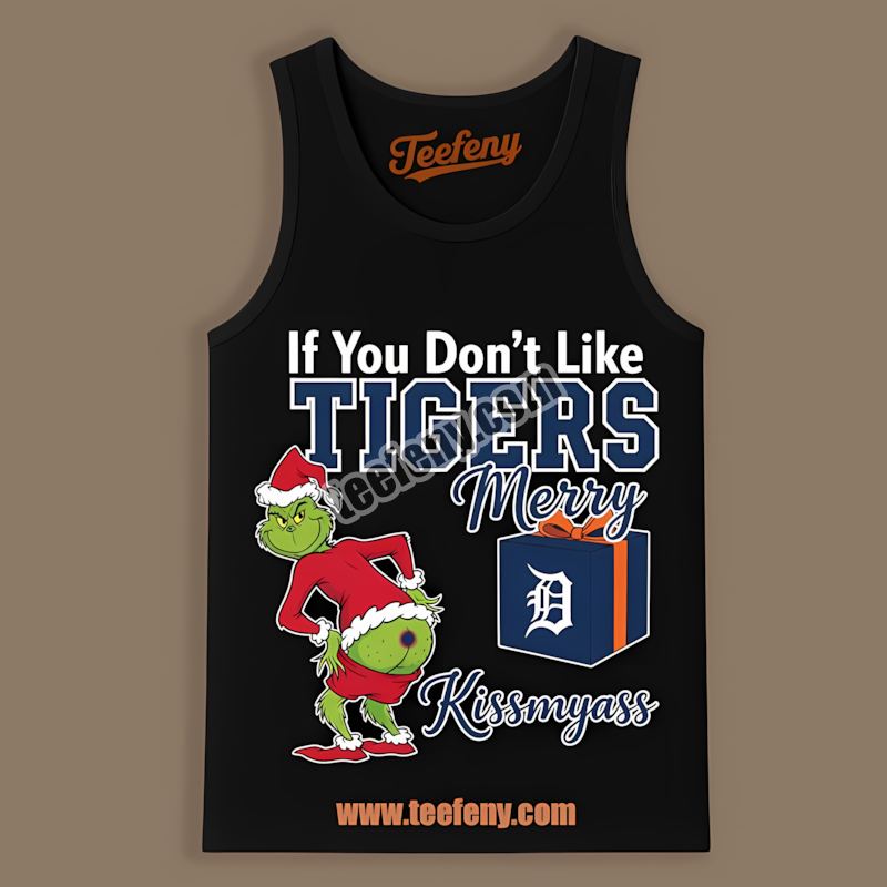 Detroit Tigers Grinch Merry Kissmyass Classic Tanktop Detroit Tigers Grinch Merry Kissmyass Classic Tanktop