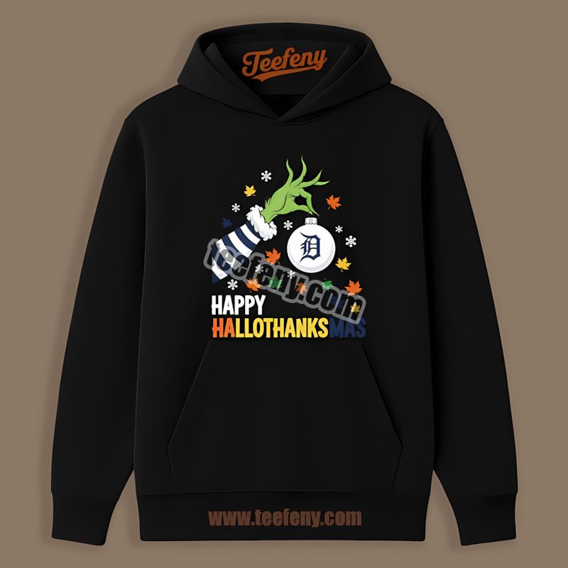 Detroit Tigers Happy Hallothanksmas Trendy Hoodie Detroit Tigers Happy Hallothanksmas Trendy Hoodie