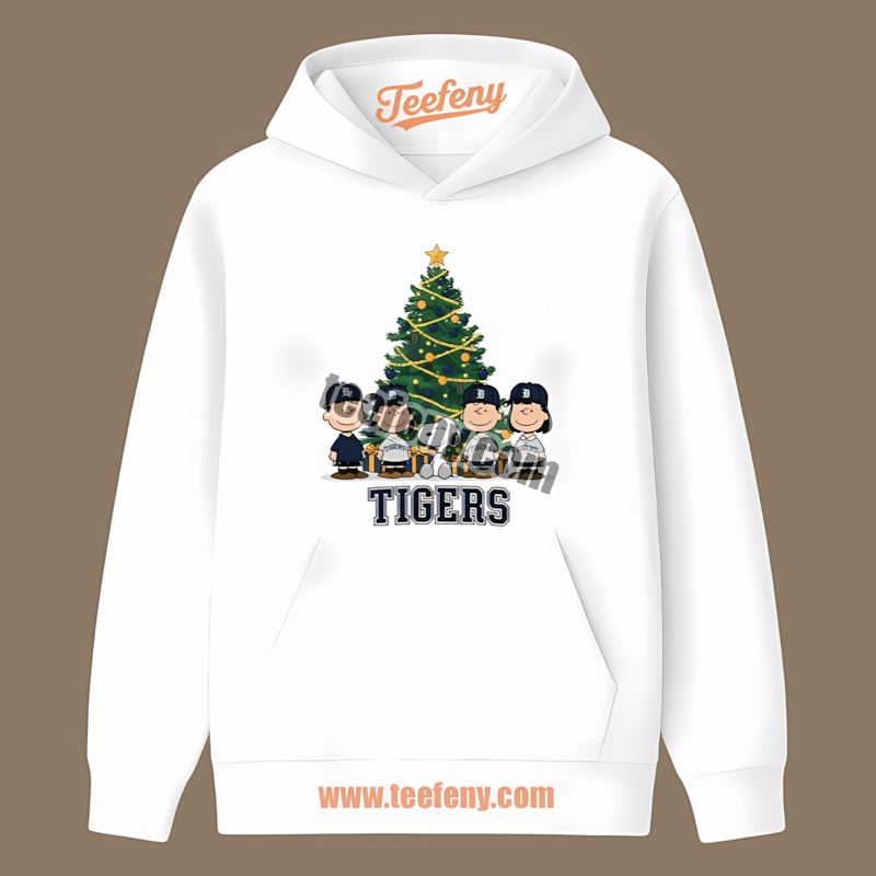 Detroit Tigers Peanuts Christmas Retro Hoodie Detroit Tigers Peanuts Christmas Retro Hoodie