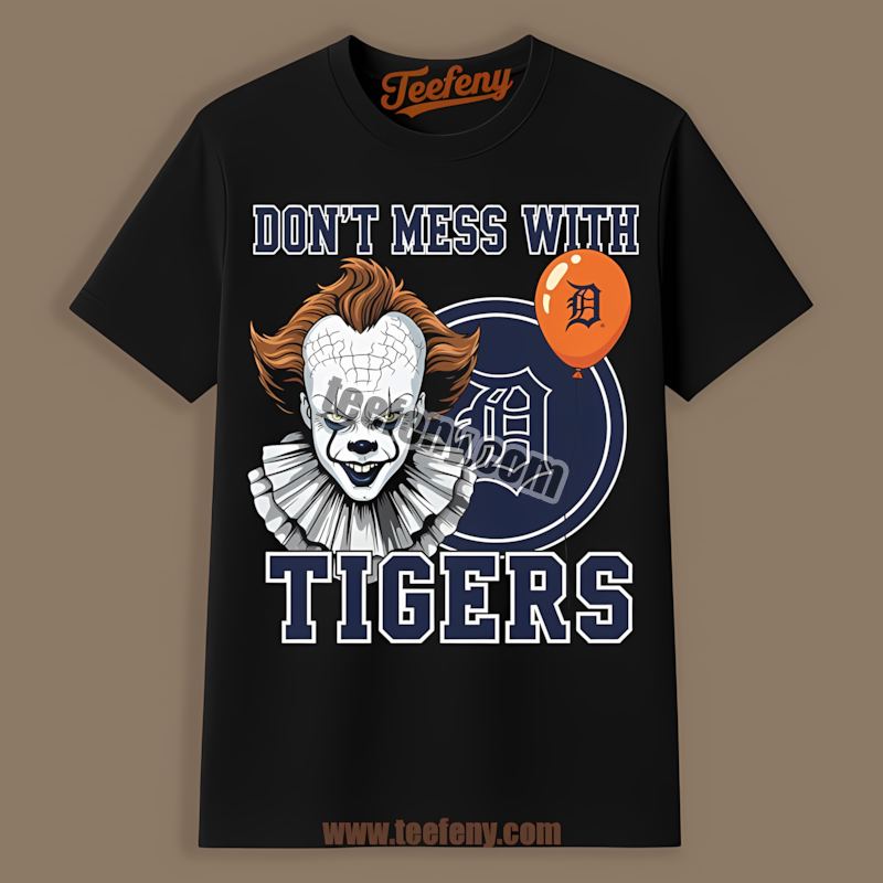 Detroit Tigers Pennywise Halloween Adults Shirt
