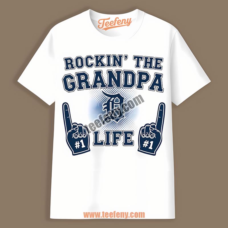 Detroit Tigers Rockin The Grandpa Life Trendy Shirt