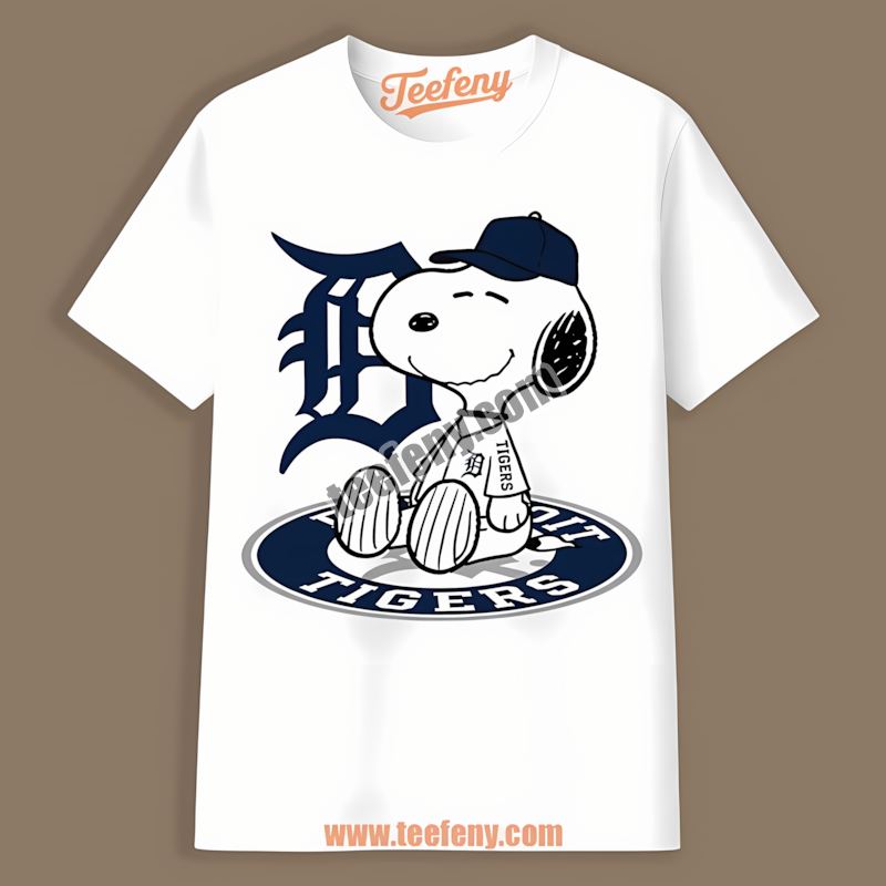 Detroit Tigers Snoopy Tattoo Logo On Arm Color Shirt