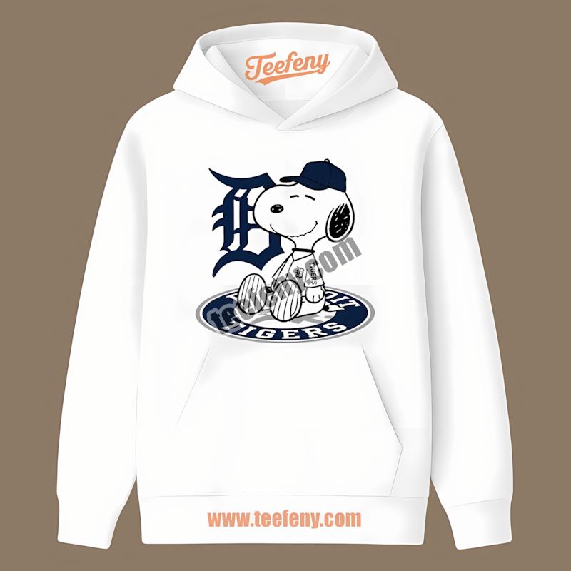 Detroit Tigers Snoopy Tattoo Logo On Arm Color Hoodie Detroit Tigers Snoopy Tattoo Logo On Arm Color Hoodie