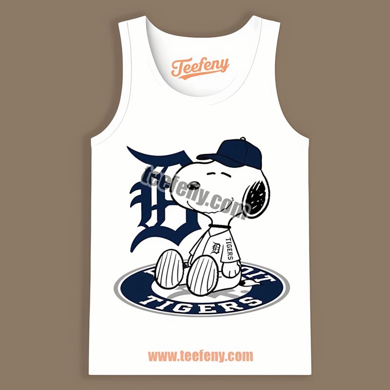 Detroit Tigers Snoopy Tattoo Logo On Arm Color Tanktop Detroit Tigers Snoopy Tattoo Logo On Arm Color Tanktop