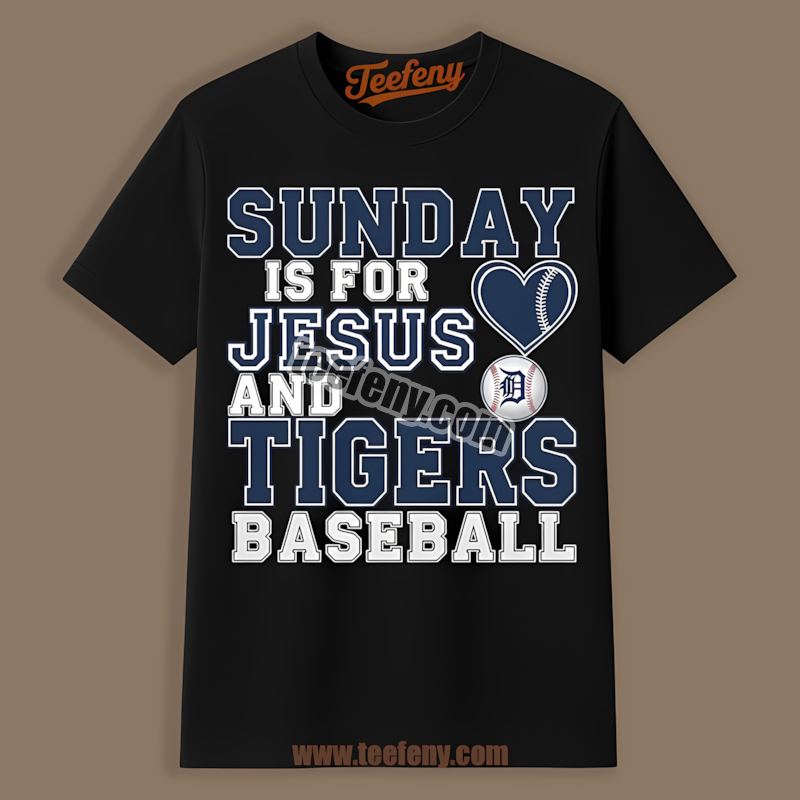 Detroit Tigers Sundays Are For Jesus And Baseball Retro Shirt