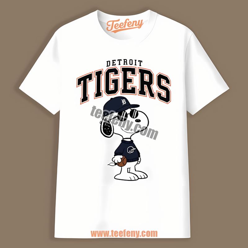 Detroit Tigers Vs Cool Snoopy Cotton Shirt