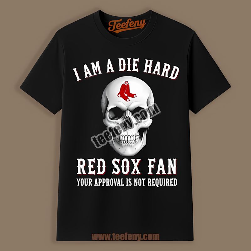 Die Hard Boston Red Sox Fan Skull Logo Shirt