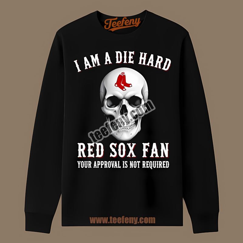 Die Hard Boston Red Sox Fan Skull Logo Long Sleeve Die Hard Boston Red Sox Fan Skull Logo Long Sleeve