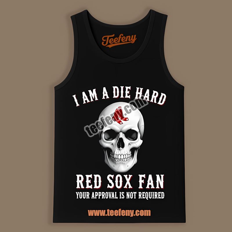Die Hard Boston Red Sox Fan Skull Logo Tanktop Die Hard Boston Red Sox Fan Skull Logo Tanktop
