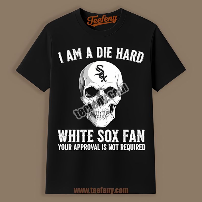 Die Hard Chicago White Sox Fan Skull Retro Shirt