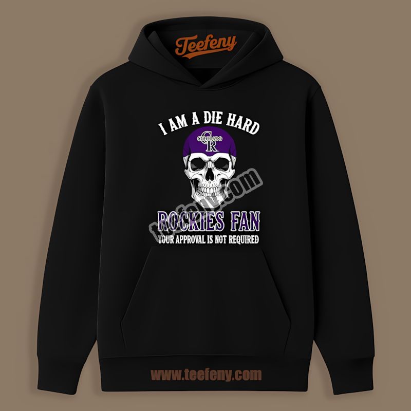 Die Hard Colorado Rockies Fan Skull Short Sleeve Hoodie Die Hard Colorado Rockies Fan Skull Short Sleeve Hoodie