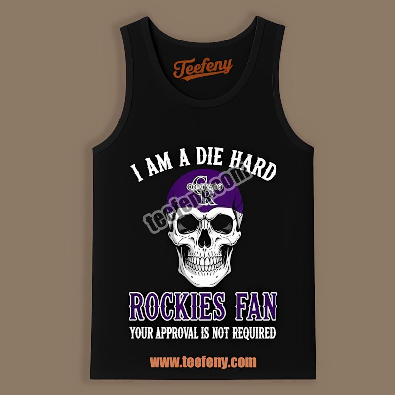 Die Hard Colorado Rockies Fan Skull Short Sleeve Tanktop Die Hard Colorado Rockies Fan Skull Short Sleeve Tanktop