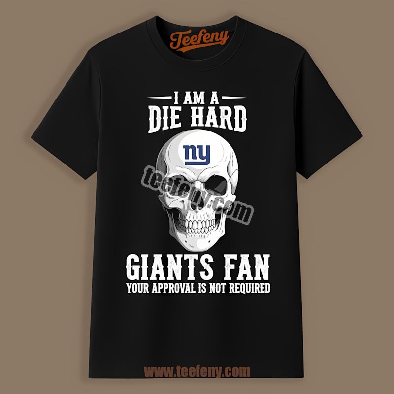 Die Hard New York Giants Skull Fans Color Shirt