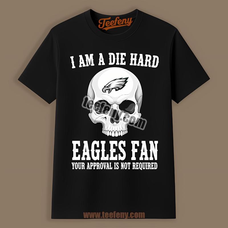 Die Hard Philadelphia Eagles Skull Graphic Fan Shirt