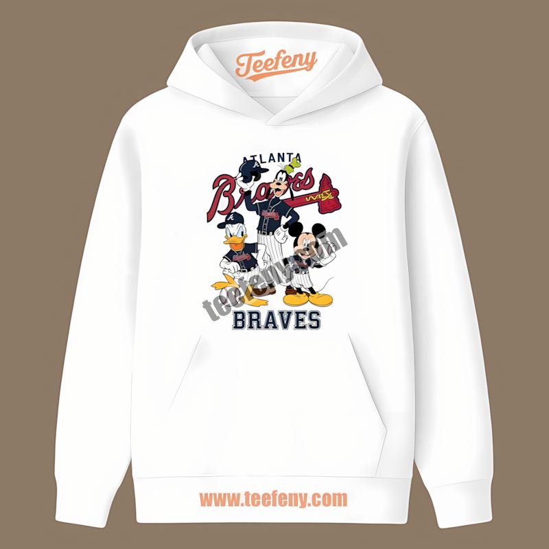 Disney Characters Mickey Donald Goofy Atlanta Braves Fashion Hoodie Disney Characters Mickey Donald Goofy Atlanta Braves Fashion Hoodie