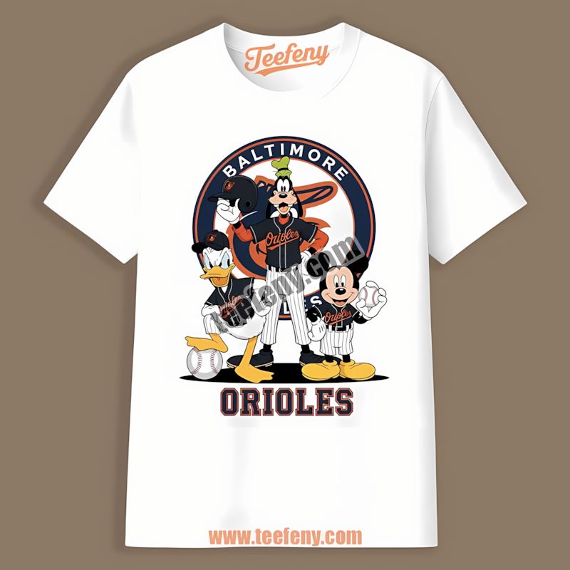 Disney Characters Mickey Donald Goofy Atlanta Braves Fashion Shirt