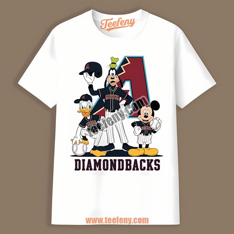Disney Mickey Donald Goofy Arizona Diamondbacks Trendy Shirt